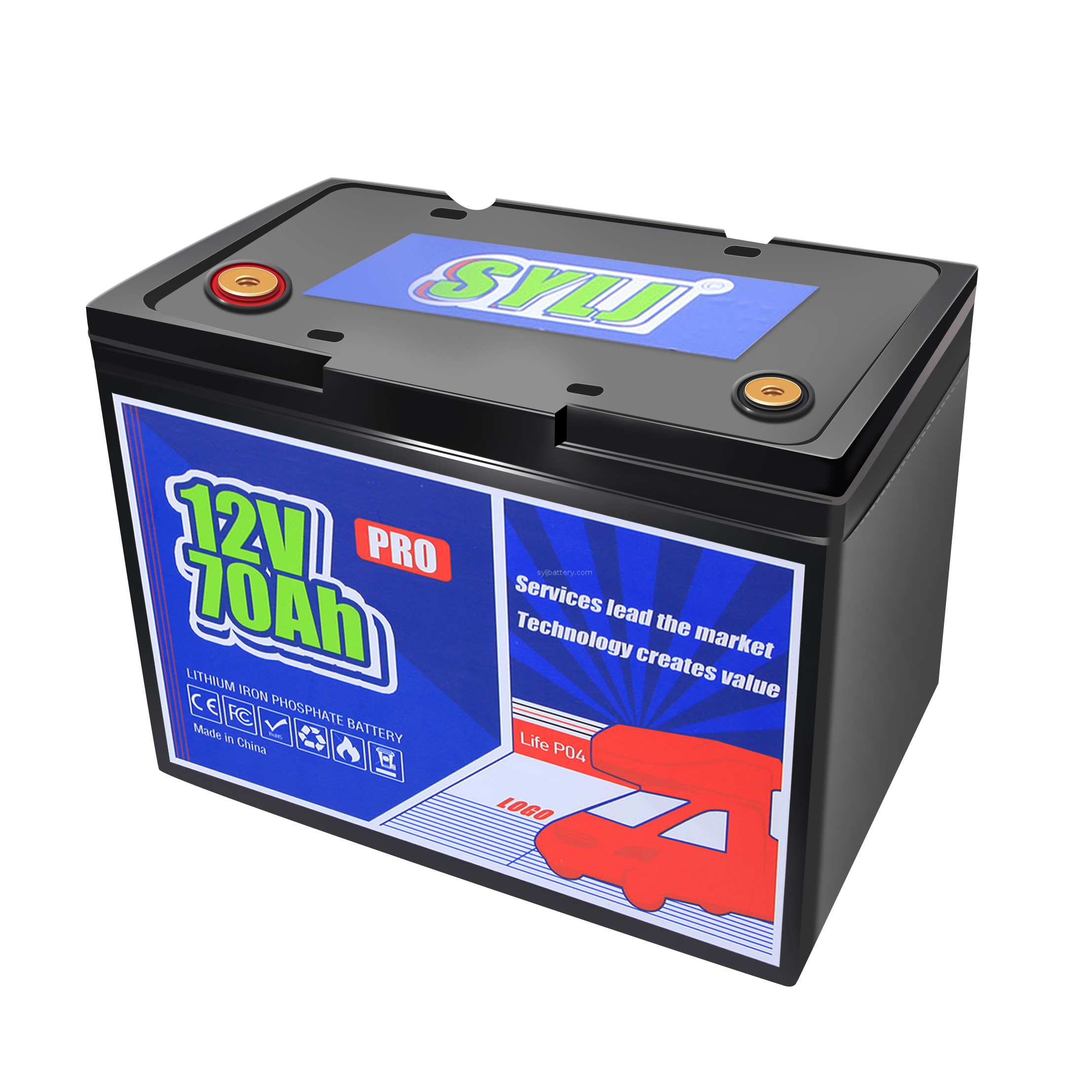 12V 70Ah LiFePO4 Battery with Self-Heating, Supports Low Temperature Charging(-4°F) Lithium Battery, Built-in 70A BMS, 4000+ Deep Cycles, Perfect for RV, Solar, Off-Grid in Cold Areas