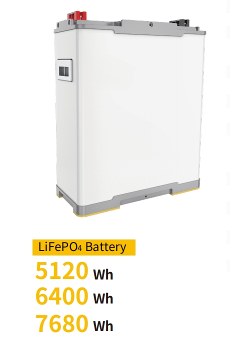 LIFEPO4 BATTERY 5120KW 6400KW 7680WH