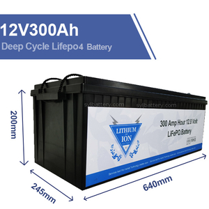 12V 300Ah LiFePO4 Lithium Battery, Built-in 300A BMS, Max.3840W Load Power, Up To 15000 Cycles & 10-Year Lifetime, Perfect for Solar Energy Storage, Backup Power, RV, Camping, Off-Grid