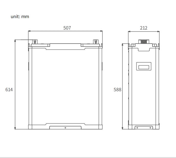 LIFEPO4 BATTERY 5120KW 6400KW 7680WH SIZE