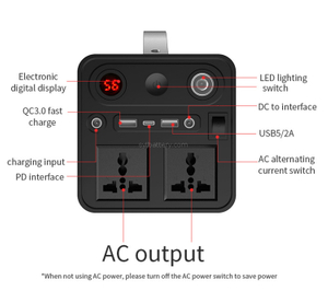 OKD-320Wh PD Fast Charging Portable Power Station for Off-grid living 