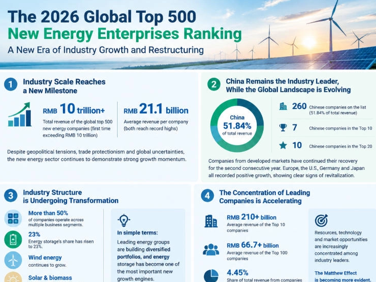 The 2026 Global Top 500 New Energy Enterprises Ranking: A New Era of Industry Growth And Restructuring